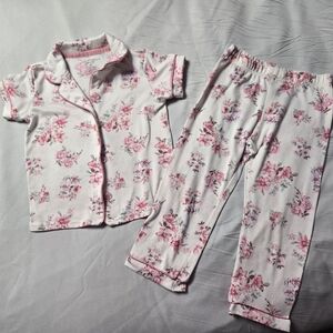 Laura Ashley Pink Floral Kids Pajama Set